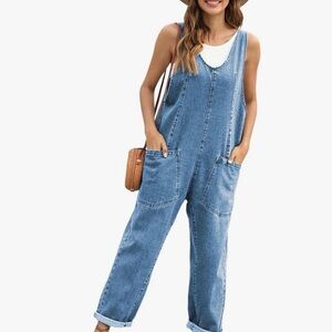 Women's Blue Denim Overalls
